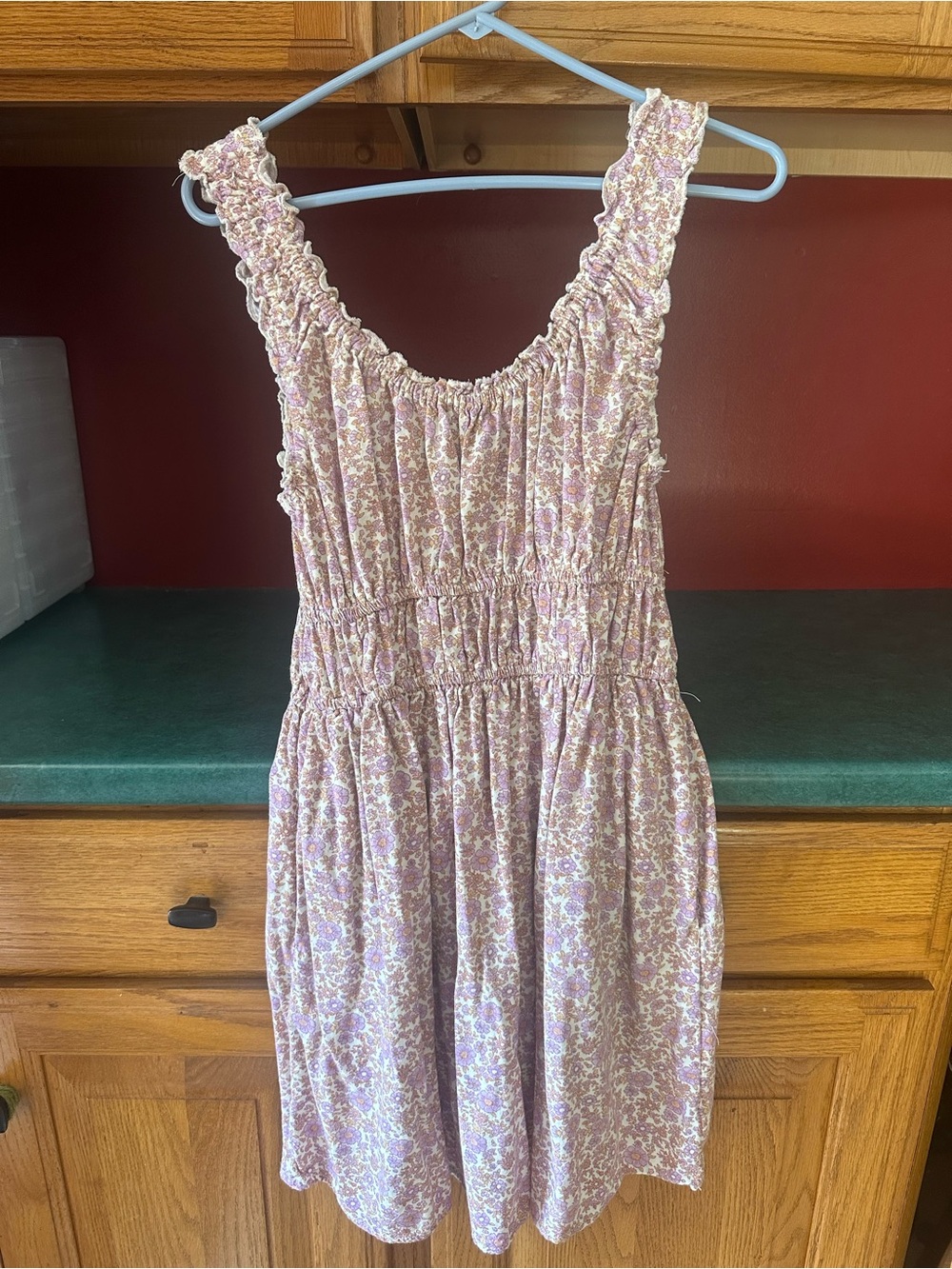 Pink Floral Smocked Sundress